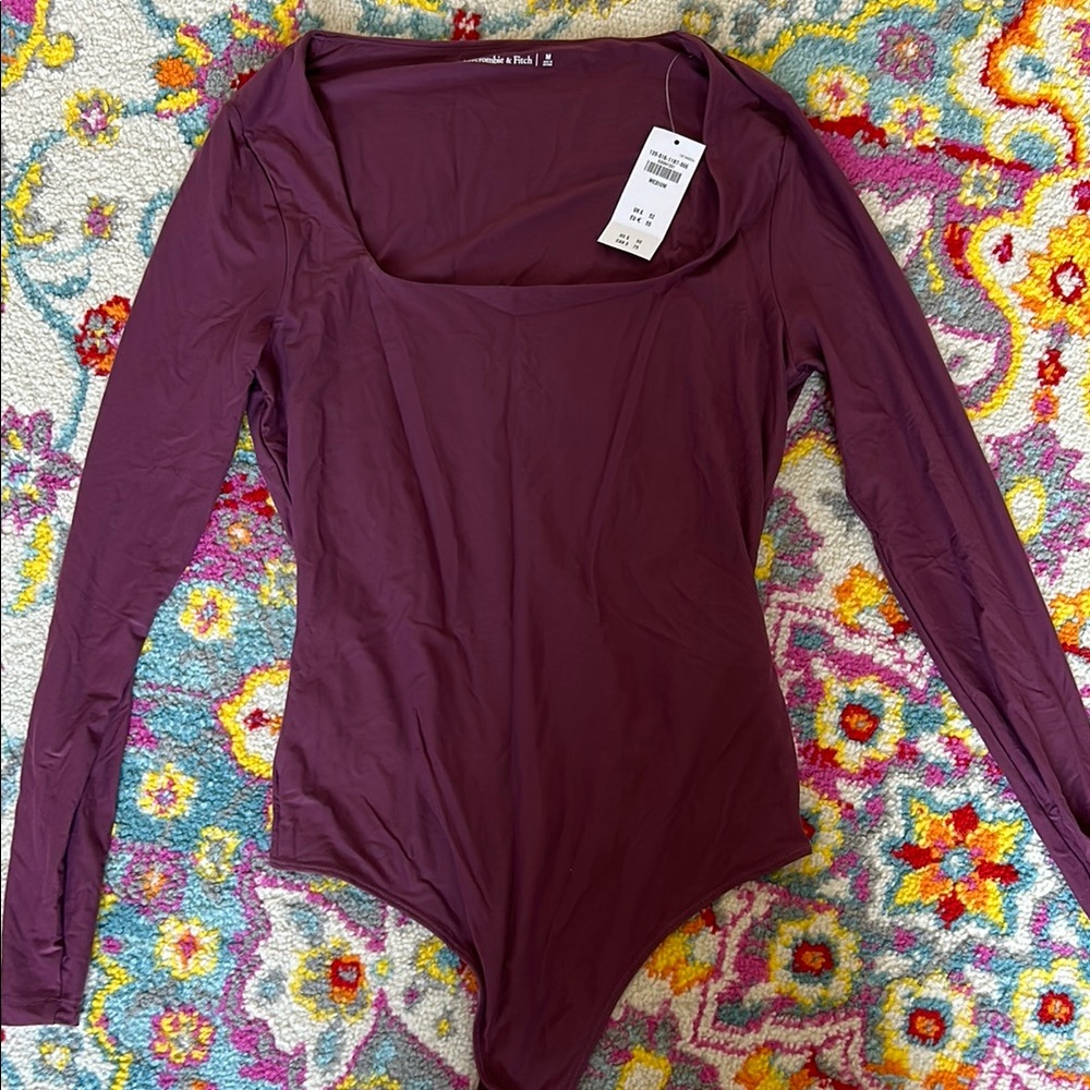 Abercrombie & Fitch Maroon Bodysuit